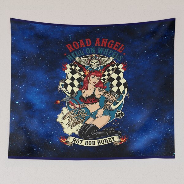 Item preview, “Road Angel – Hell on Wheels Hot Rod Honey” designed and sold by MysticOzzy.
