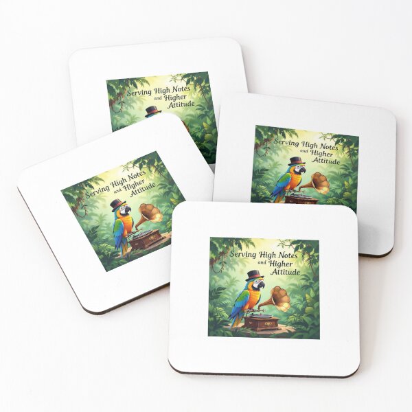 Item preview, Majestic Parrot with Bowler Hat on Gramophone – “Serving High Notes and Higher Attitude” designed and sold by WhimsyByPaul.redbubble.com.