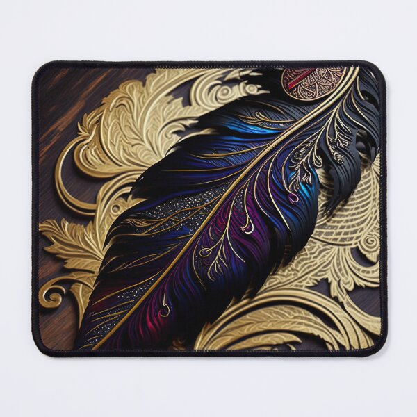 Item preview, Dark Feather of Elegance – When Darkness Shines in Splendor | Gothic & Mystic Art designed and sold by Traumrausch.