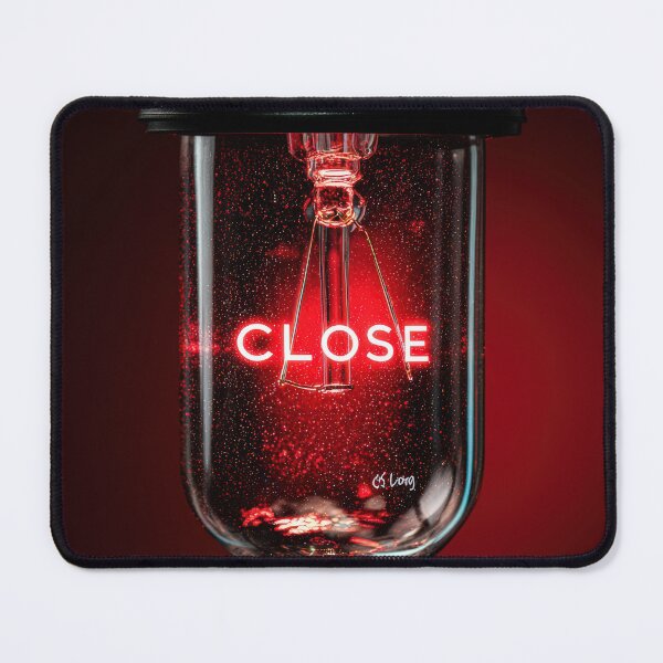 Item preview, Neon “CLOSE” Sign Inside Light Bulb – Modern Red Glow Aesthetic designed and sold by Grafititee.