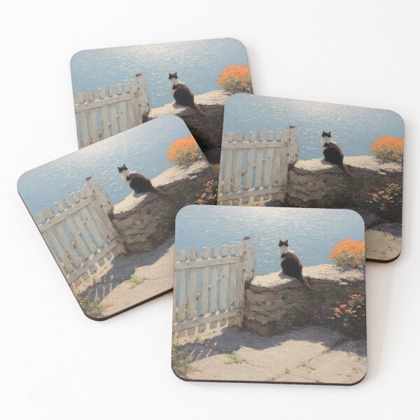 Item preview, Black and White Cat by the Sea designed and sold by daila70.