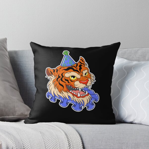 Artikelvorschau, Lachender Tigerclown | Tattoo-Vorlage | Clowncore-Kunst entworfen und verkauft von Reverie'sRealm.