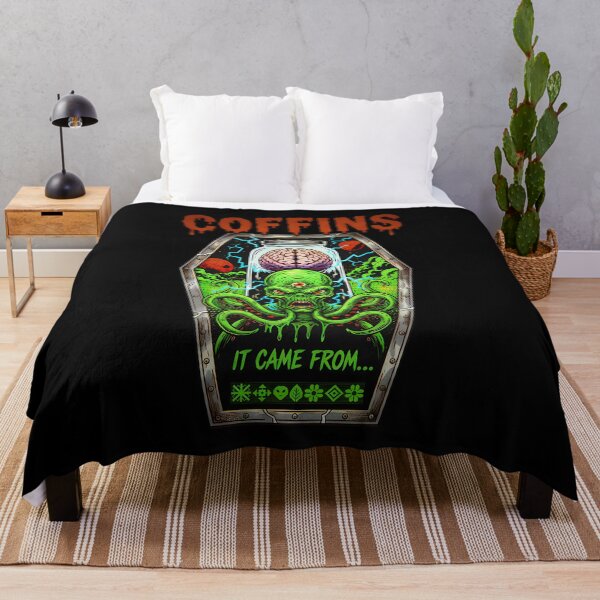 Item preview, It Came From Outer Space - Alien Invasion Coffin designed and sold by CoffinsArt.