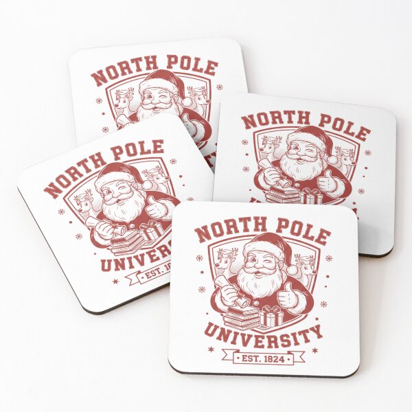Item preview, Vintage College Christmas Crest - Santa & Reindeer designed and sold by ArtzyFlow.