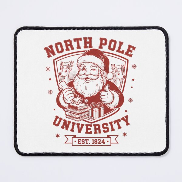 Item preview, Vintage College Christmas Crest - Santa & Reindeer designed and sold by ArtzyFlow.