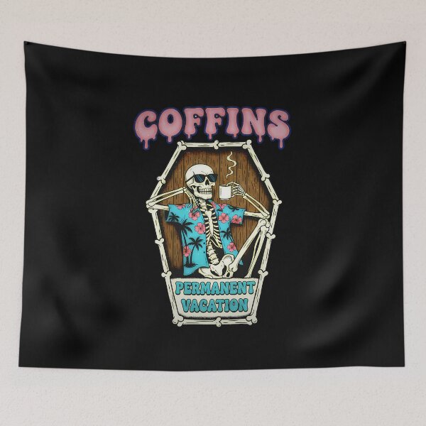 Item preview, Permanent Vacation - Relaxing Skeleton Coffin designed and sold by CoffinsArt.