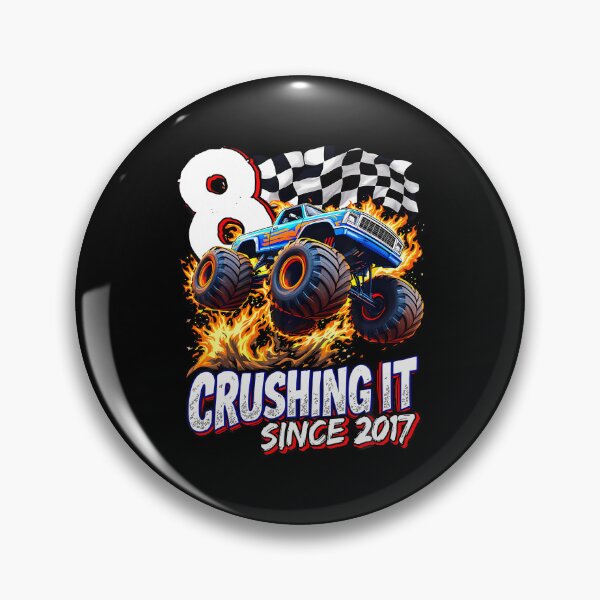 Item preview, Birthday Monster Truck 8 Year Old Boys 8Th Party Born 2017 designed and sold by TysonLangosh.