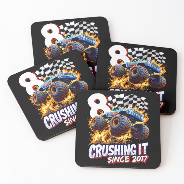 Item preview, Birthday Monster Truck 8 Year Old Boys 8Th Party Born 2017 designed and sold by TysonLangosh.