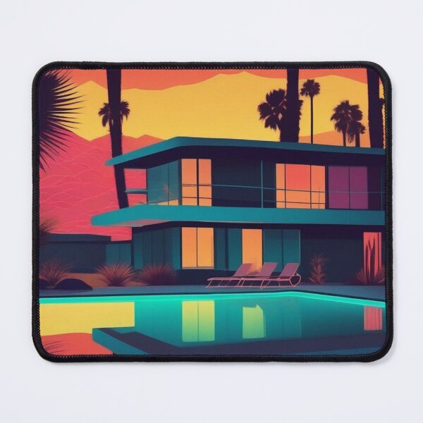 Item preview, Retro Palm Springs Poolside | Mid-Century Desert Poster designed and sold by Esterlane.