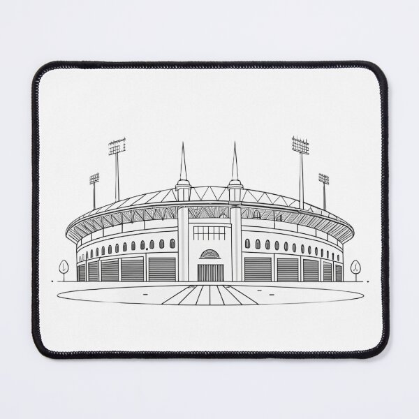 Item preview, Minimalist Football Stadium Line Art Illustration designed and sold by RAVisuals.