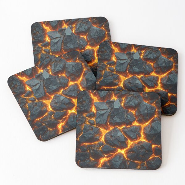 Item preview, Molten Obsidian Crystal Flow Geometric Lava Rock Pattern designed and sold by Mladen300.