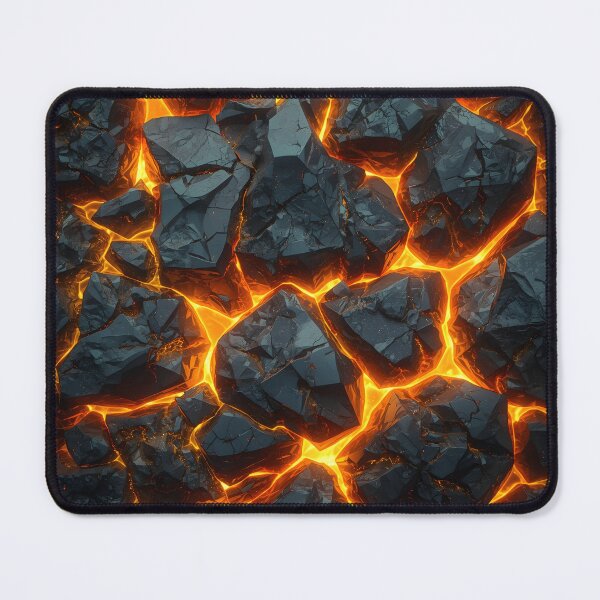 Item preview, Molten Obsidian Crystal Flow Geometric Lava Rock Pattern designed and sold by Mladen300.