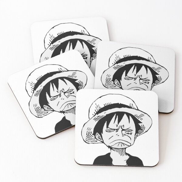 Item preview, One Piece Luffy Angry Pouting Face | Intense Manga Panel Sticker & Merch designed and sold by Mangartist07.