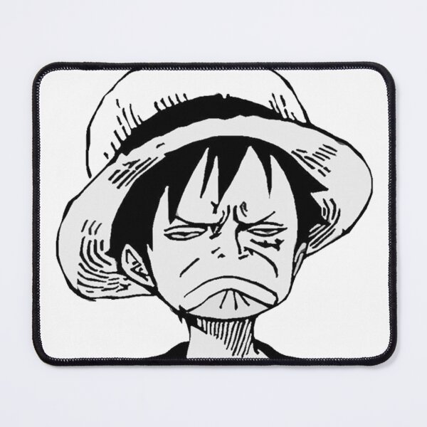 Item preview, One Piece Luffy Angry Pouting Face | Intense Manga Panel Sticker & Merch designed and sold by Mangartist07.