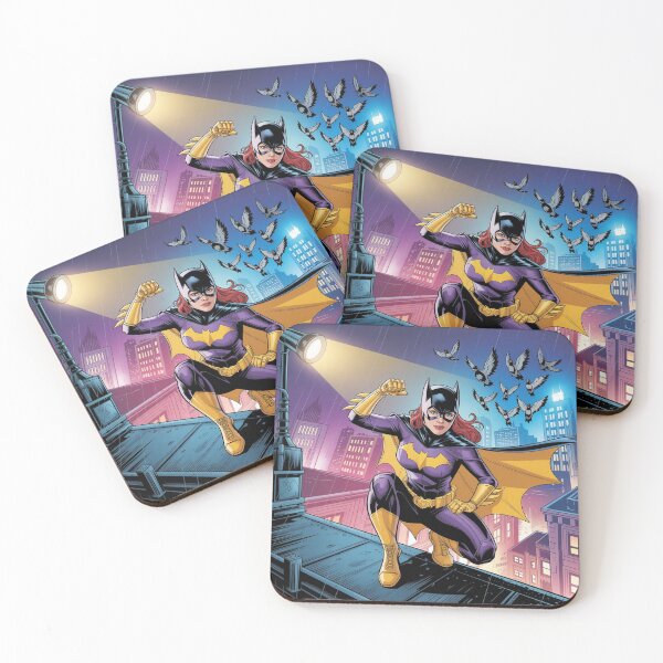 Item preview, Batgirl's Spotlight Defiance: Rain-Drenched Hero in Gotham's Glow - DC Comics Fan Art designed and sold by Midnight Veil Designs.