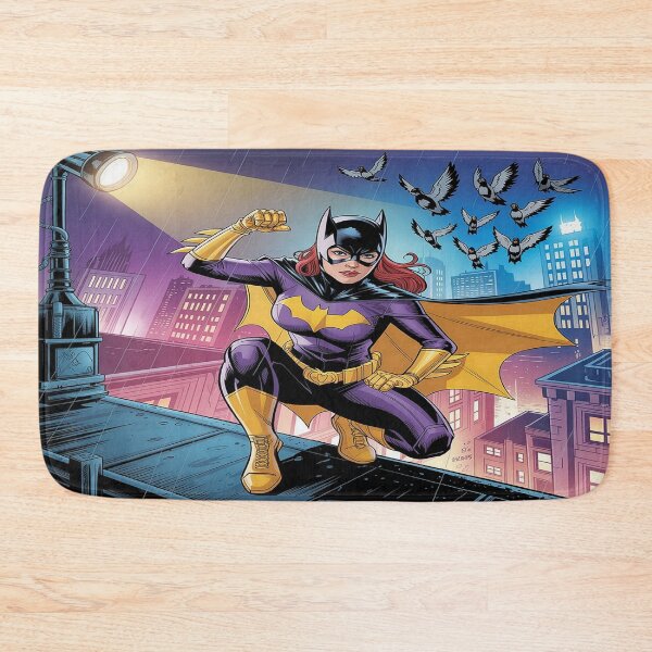 Item preview, Batgirl's Spotlight Defiance: Rain-Drenched Hero in Gotham's Glow - DC Comics Fan Art designed and sold by Midnight Veil Designs.