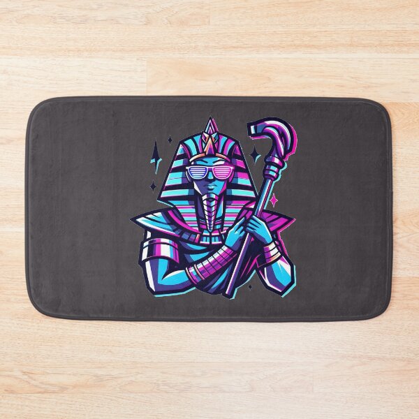 Item preview, Ptah - Neon Synthwave Egyptian God designed and sold by GREENZ0NE.
