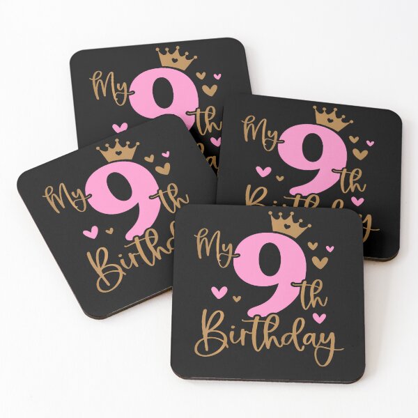 Item preview, Kids My 9Th Birthday Girl 9 Years Old Bday Party Matching designed and sold by TysonLangosh.