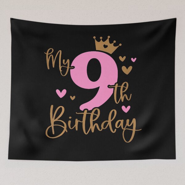 Item preview, Kids My 9Th Birthday Girl 9 Years Old Bday Party Matching designed and sold by TysonLangosh.