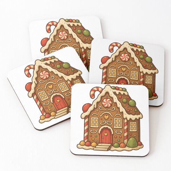 Item preview, Cute Gingerbread House Christmas Cookie - Holiday Illustration designed and sold by PunchDrop.