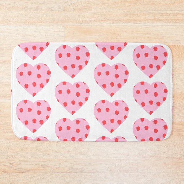 Item preview, Polka dot pink and red heart pattern designed and sold by MyYellowBird.