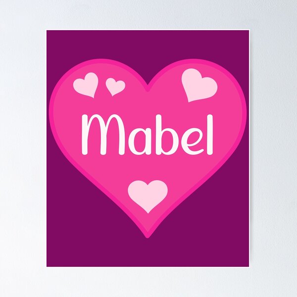 Item preview, Mabel Name Pink Heart  designed and sold by Jeallan Designs.