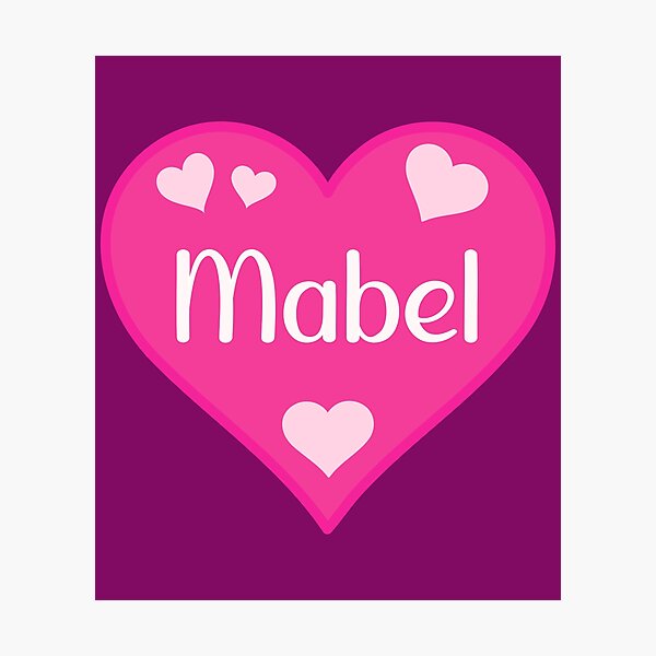 Item preview, Mabel Name Pink Heart  designed and sold by Jeallan Designs.