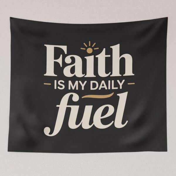 Item preview, Faith Is My Daily Fuel: Aesthetic Christian Motivation Art designed and sold by elynne9.