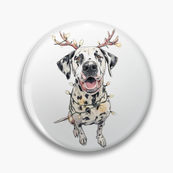 Item preview, Dalmatian with Christmas Antlers  designed and sold by reddogbuckeye.