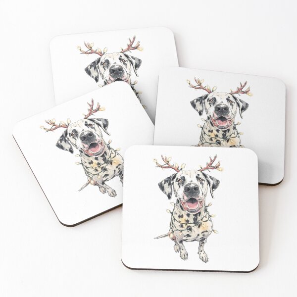 Item preview, Dalmatian with Christmas Antlers  designed and sold by reddogbuckeye.