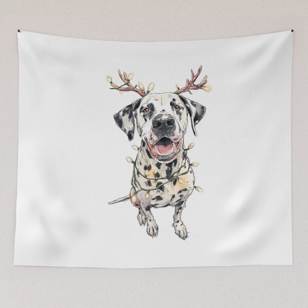 Item preview, Dalmatian with Christmas Antlers  designed and sold by reddogbuckeye.