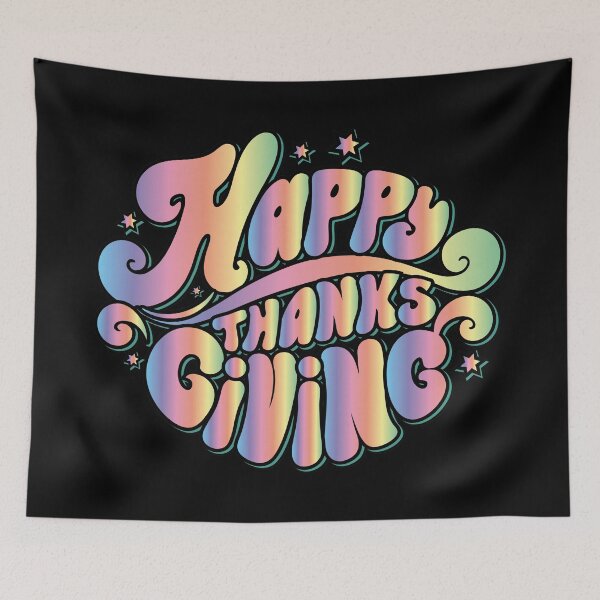 Item preview,  HAPPY THANKSGIVING   - TEXT- TYPOGRAPHY - GRADIENT COLORS designed and sold by Gihan-Design.