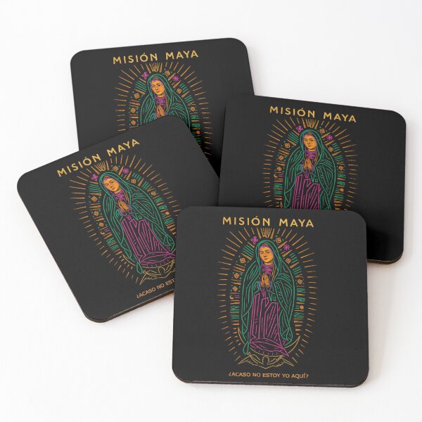 Item preview, Misión Maya Guadalupe – Neon Sacred Line Art T-Shirt  Selling Blurb: designed and sold by Sanctum Icons.