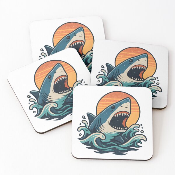 Item preview, Retro Shark T-Shirt Design designed and sold by darkan1.