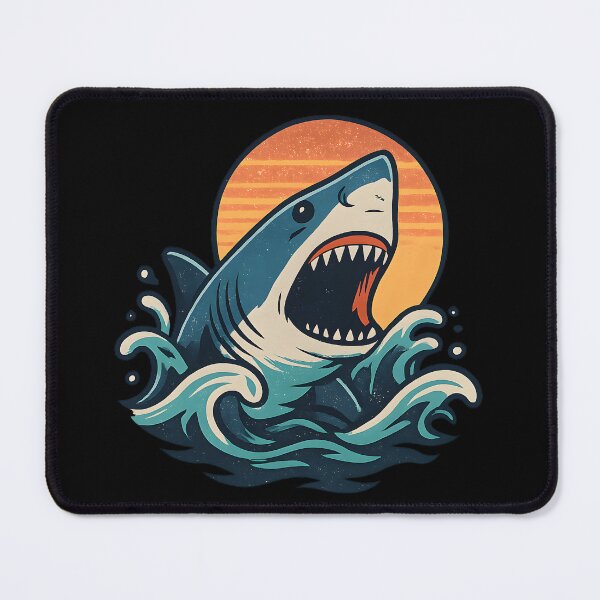 Item preview, Retro Shark T-Shirt Design designed and sold by darkan1.