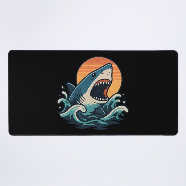 Item preview, Retro Shark T-Shirt Design designed and sold by darkan1.
