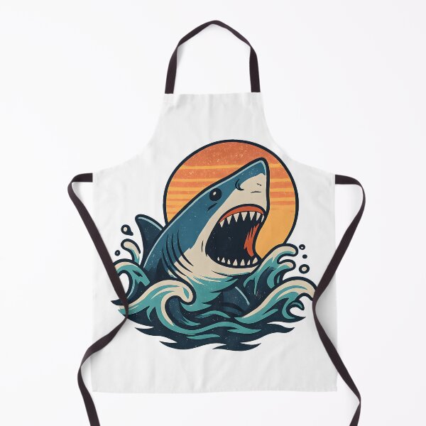 Item preview, Retro Shark T-Shirt Design designed and sold by darkan1.