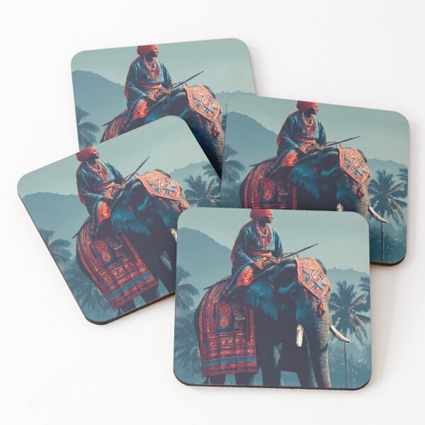 Item preview, Elephant Rider Artwork – Vibrant Cultural Warrior Illustration designed and sold by MythologyRealm.