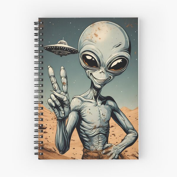 Item preview, Alien Grey Peace Out in the Desert designed and sold by MGC Art.
