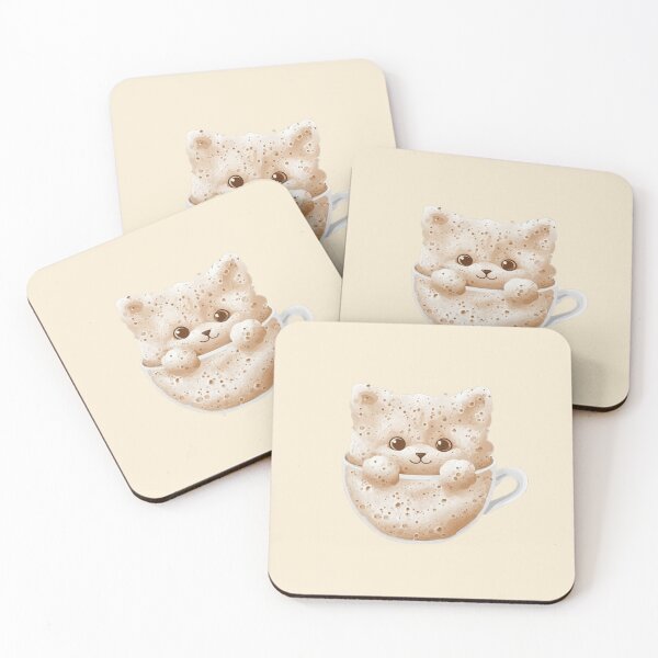 Item preview, Foam Cat Art – Cappuccino Foam Cat designed and sold by MiLaKK.