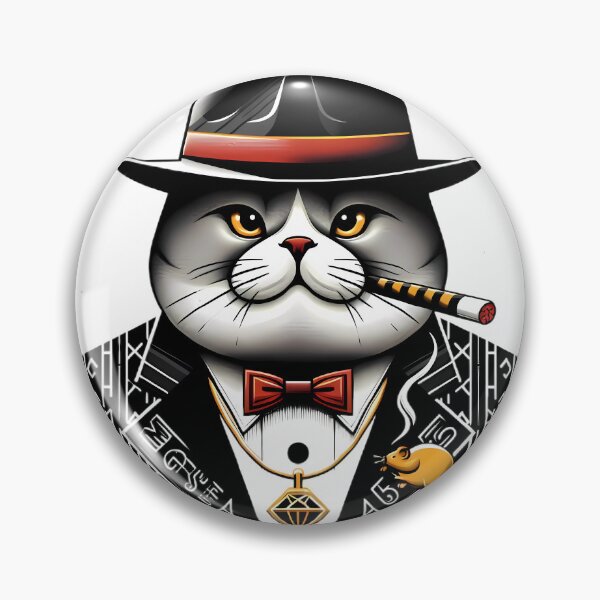 Item preview, Gangster Cat Mafia Boss Fedora designed and sold by DrawDrip.