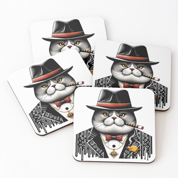 Item preview, Gangster Cat Mafia Boss Fedora designed and sold by DrawDrip.