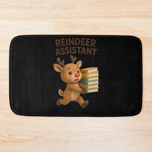 Item preview, Cute Reindeer Assistant With Files - Office Helper Chaos | Kawaii Office Humor Gift Art designed and sold by Moons Studio.