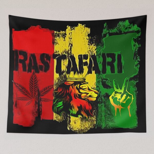 Item preview, Jamaica Rasta Lion Splatter Paint designed and sold by natnat7w.