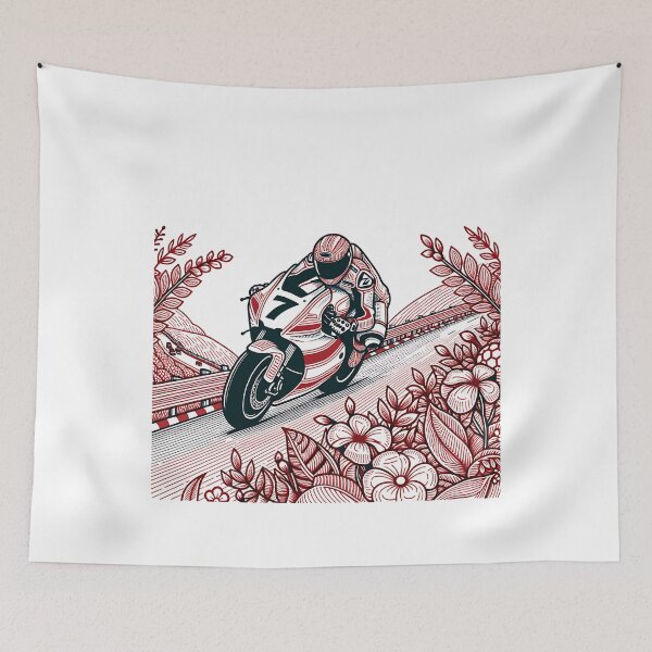Item preview, Isle of Man TT Motorcycle – Textile Racer Art designed and sold by Speeddust.