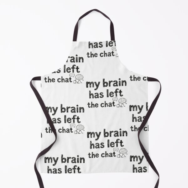 Aperçu de l'œuvre My Brain Has Left the Chat – Funny Minimal Typography Tee créée et vendue par CuteOasis.