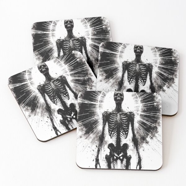 Item preview, Anatomy of a Saint: Gothic Skeleton in Ink & Splatter designed and sold by Vicksin ⭐⭐⭐⭐⭐.