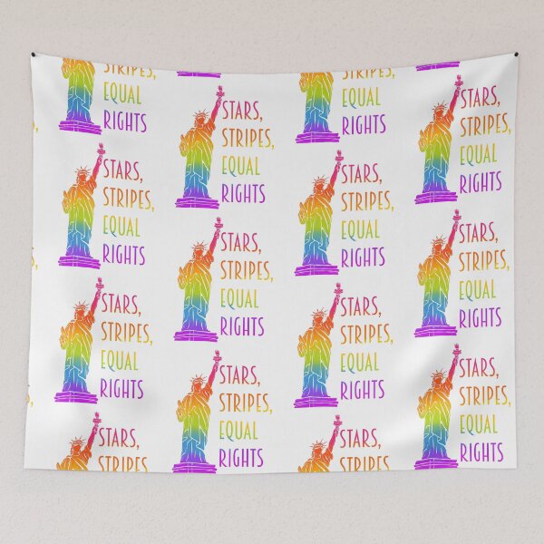 Item preview, stars, stripes, and equal rights - rainbow statue of liberty  designed and sold by crestfallenmermaid.