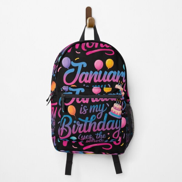 Item preview, January Birthday Month Yes The Whole Month with Balloons designed and sold by KristenosNehk.
