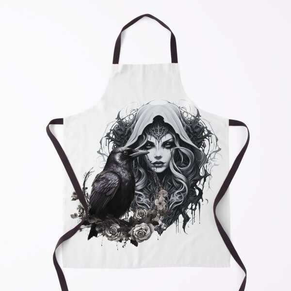 Item preview, queen of shadows – gothic raven spirit – dark monochrome fantasy designed and sold by Traumrausch.